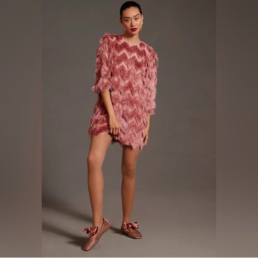 Hutch Fringe Chevron Dress